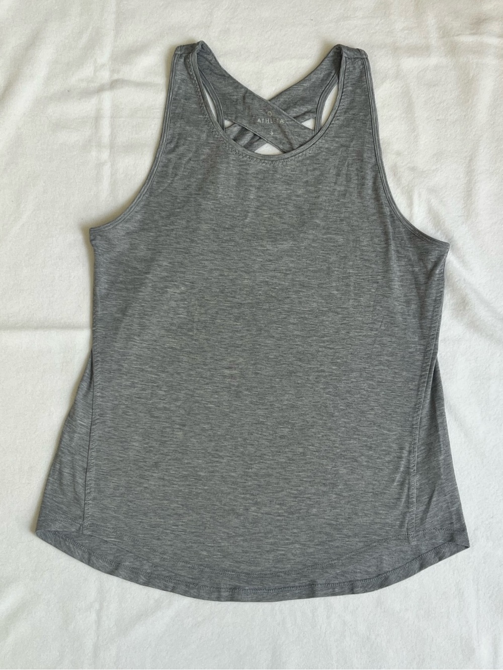 ATHLETA Gray Cross-Back Performance Tank Top - Picture 2 of 8